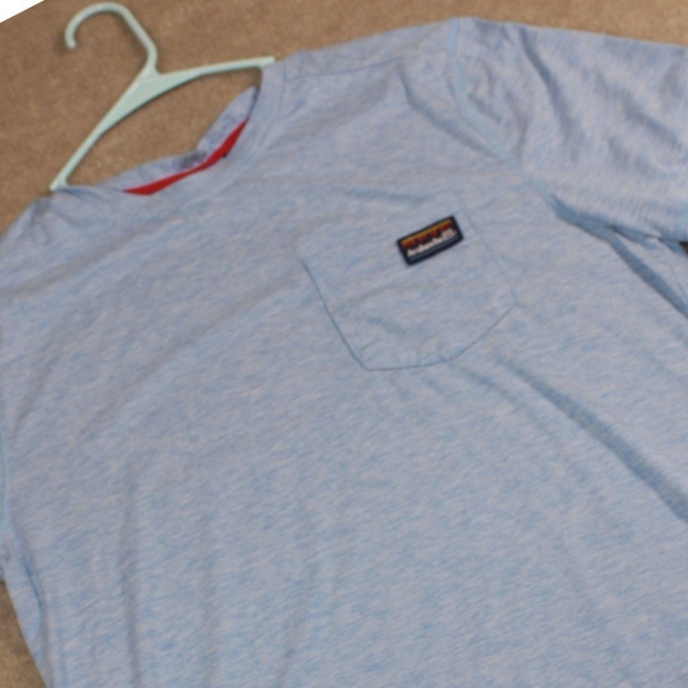 Avalanche‎ Mens Heather Blue Short Sleeve Pocket T-Shirt Crew Neck Outdoor Large